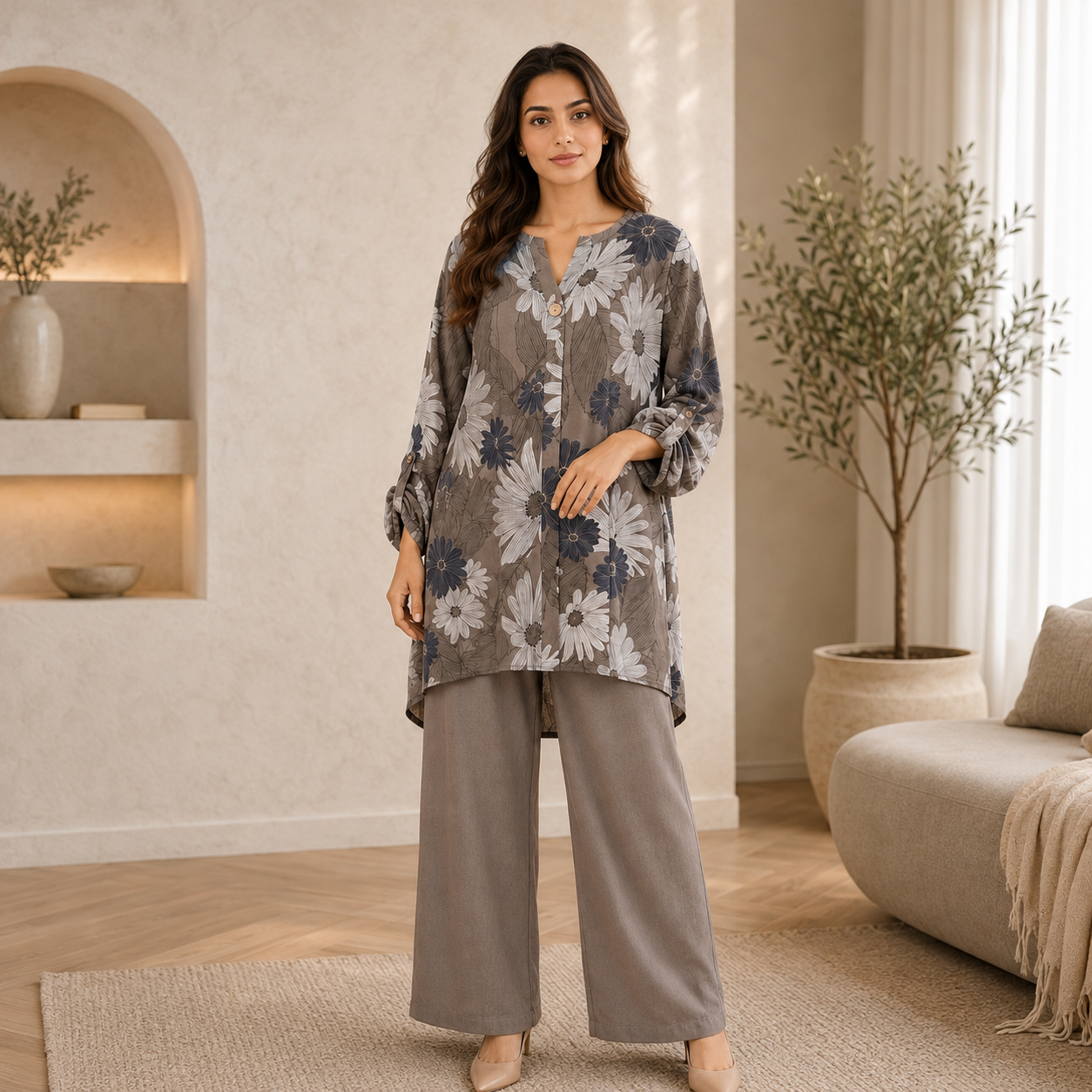 Printed Cotton Coord Set One Size 8-16